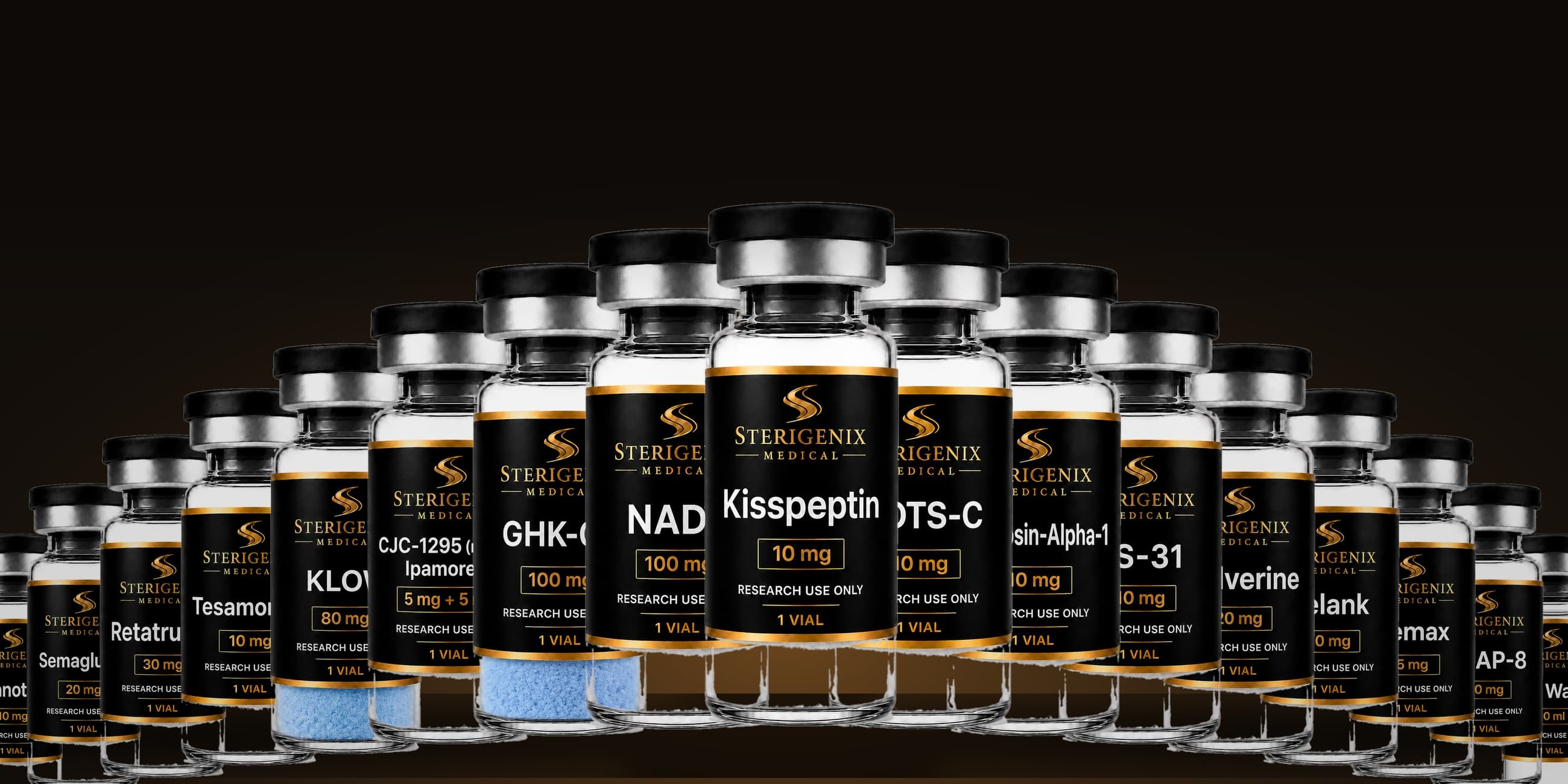 The Sterigenix range: 55 research materials in sealed, labelled vials