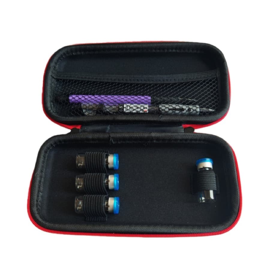 Small EVA Nylon Peptide Vial Case - Black (4-Vial), Portable carrying case